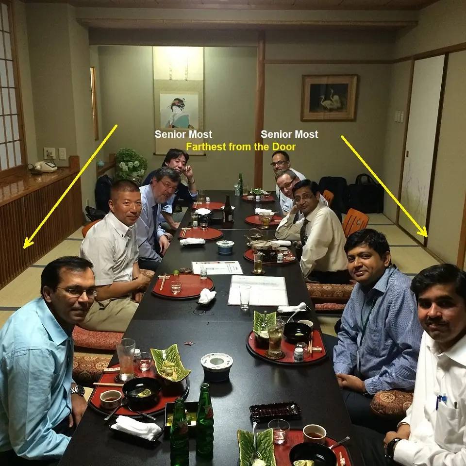Japanese meeting seating arrangement